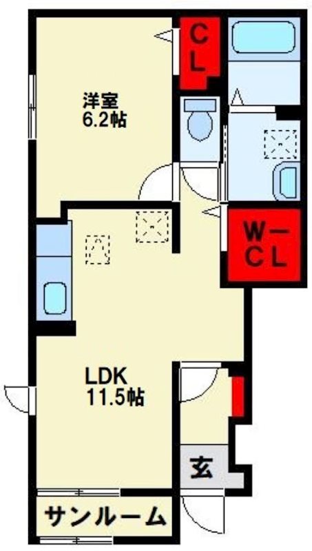 アライブ馬場山緑Ⅰ 間取り図