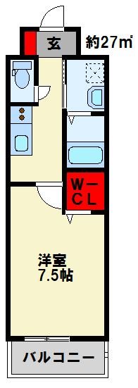 salice柳町 707号室 間取り