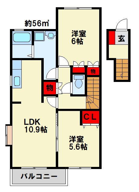 エスポワールK-Ⅴ 203号室 間取り