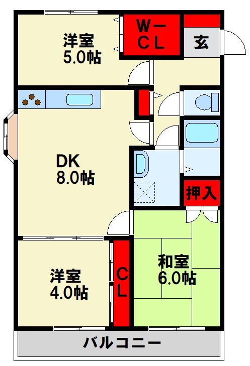 ブルーム三ヶ森 間取り