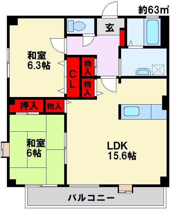 フォブールK 間取り図
