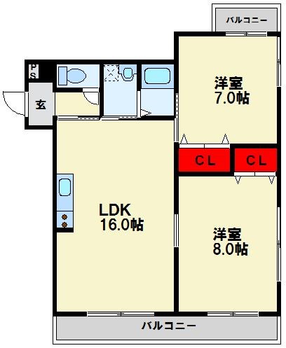 ロイヤルハイツ鷹の巣 間取り