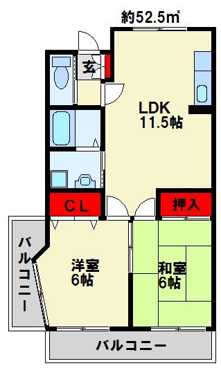 パークヒルズ黒崎 間取り