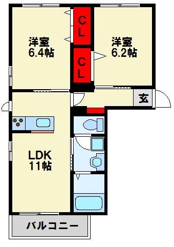 ソシア平尾 C棟 間取り図