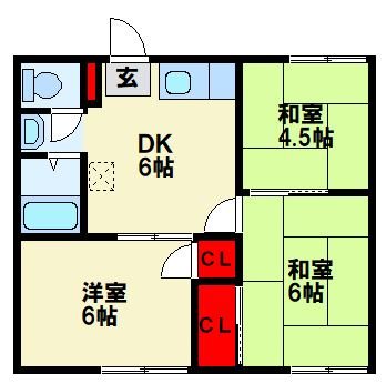 アセットハウス吉志 202号室 間取り