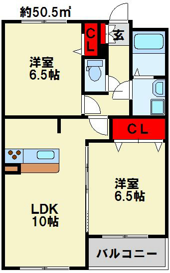 高峰第6晴和ビル 302号室 間取り