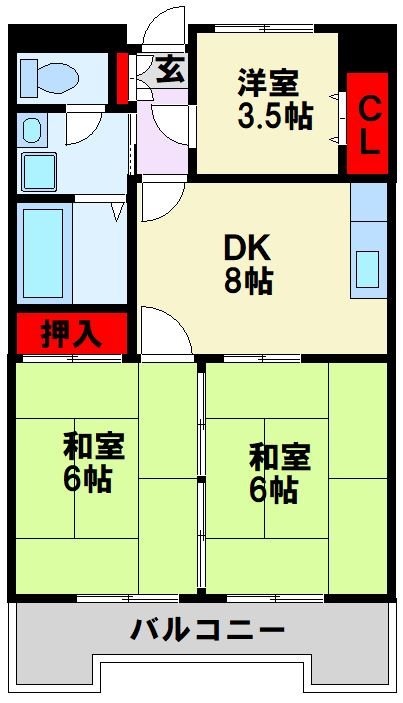 クレベール皇后崎 間取り