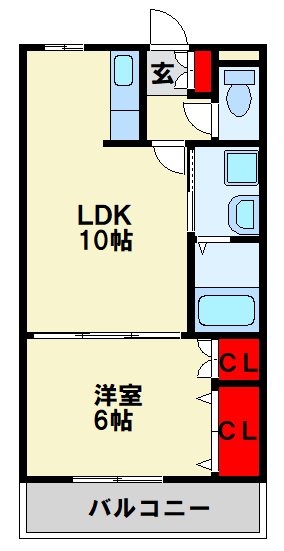 ローズフェアリー 402号室 間取り