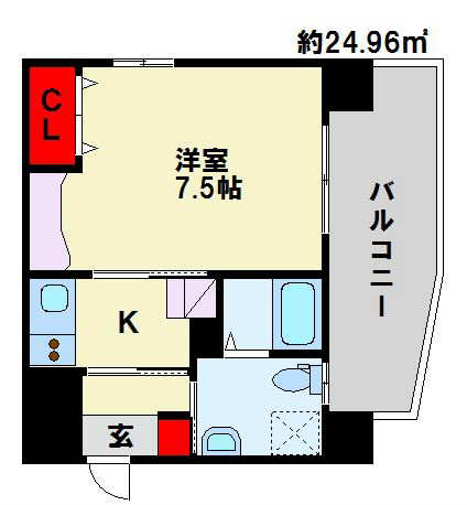 古船場タカヤコーポレーションビル 504号室 間取り