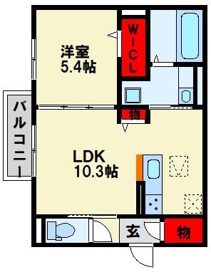D-room浜町 間取り図