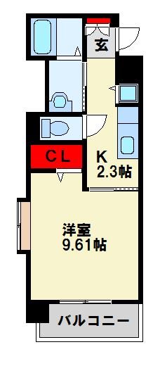 セレスタイト黒崎  610号室 間取り