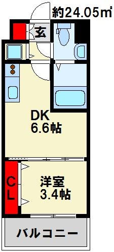 No.71オリエントトラストタワー 2006号室 間取り