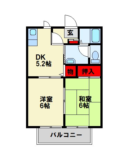 ウィンドワードMIYAKI 203号室 間取り