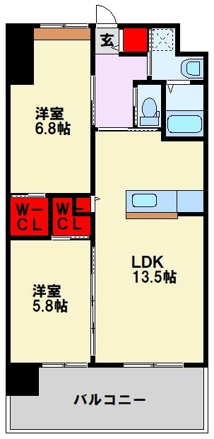 ウイングス八幡駅前 905号室 間取り