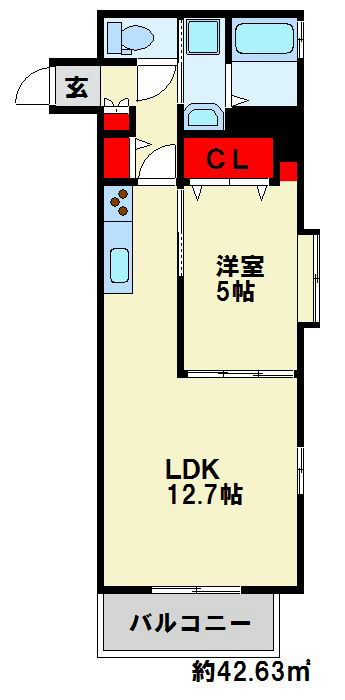 アイレックスⅡ 701号室 間取り