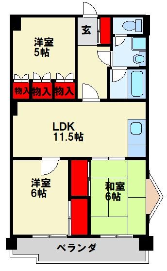 オークランド岸ノ浦  間取り図