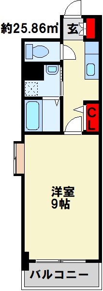 ヒルズ鍛冶町 203号室 間取り