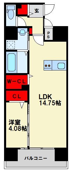 1106号室 間取り