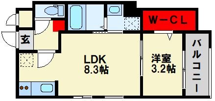 ファステート九工大前　 間取り