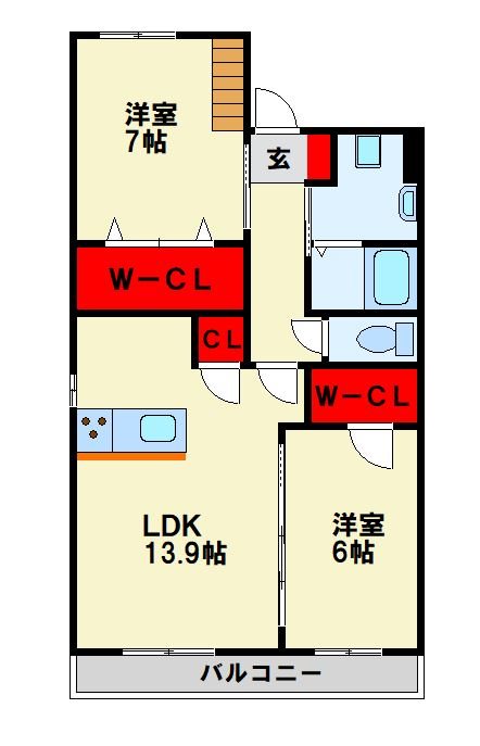 ウィッチヘーゼル 403号室 間取り