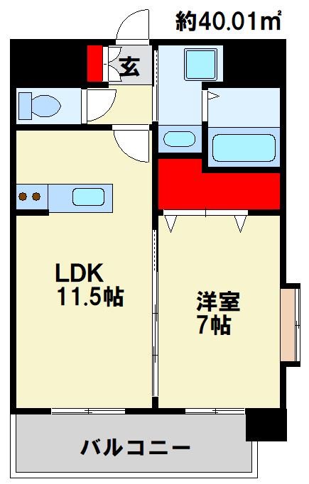 LEON篠崎橋 603号室 間取り