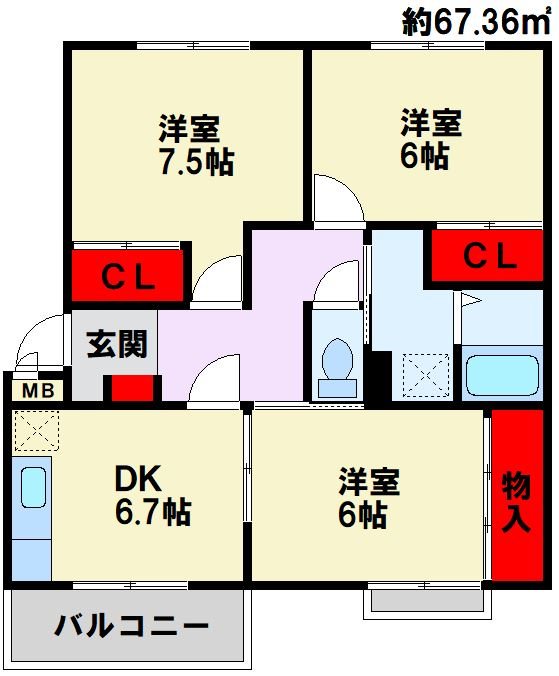 メゾンド本城 A棟 間取り図