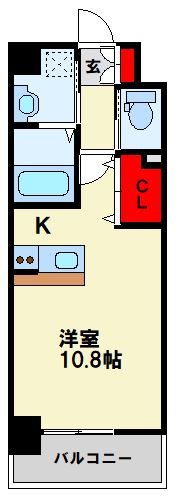 ウィングス熊手 409号室 間取り