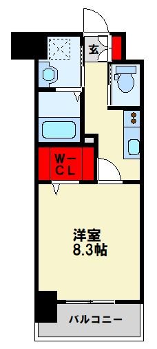 ウィングス熊手 1505号室 間取り