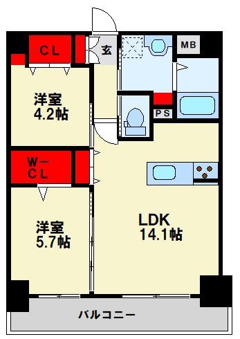 ウィングス熊手 間取り