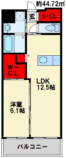 ウイングス八幡駅前 807号室 間取り