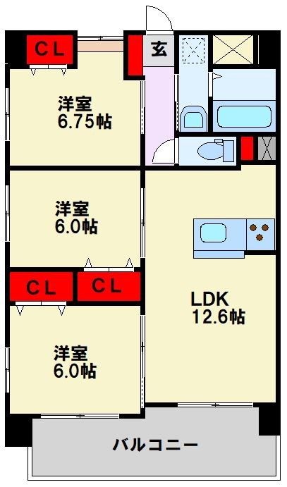 福岡県北九州市八幡西区陣原２丁目 間取り