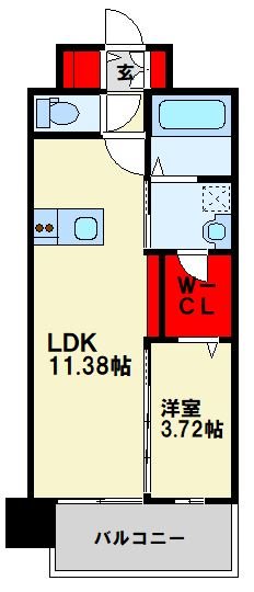 LEGEND TAKAMI 412号室 間取り