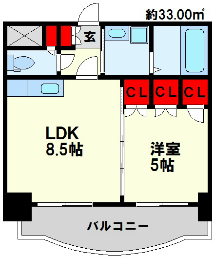 ロイヤルセンターＢＬＤ 1304号室 間取り