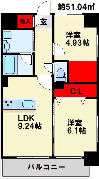 デザイナーズ　ざ・旦過 間取り図