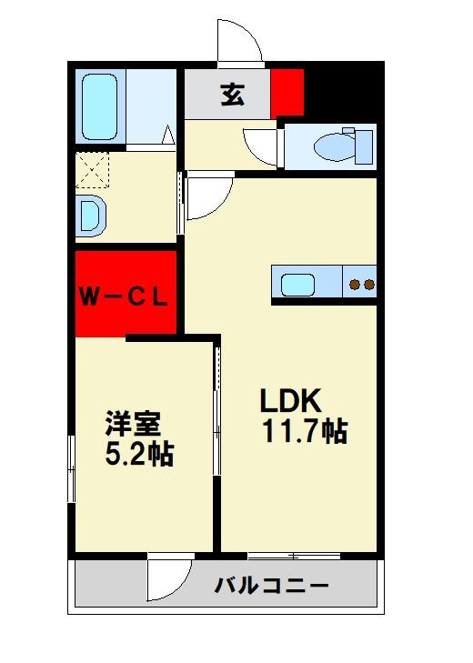 サンクレスト・大谷 105号室 間取り