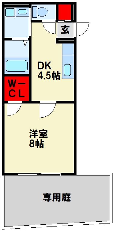 アムールLibre 101号室 間取り