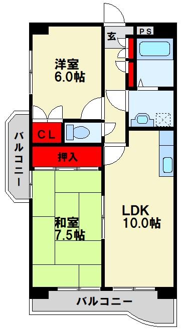 一鼓館 301号室 間取り