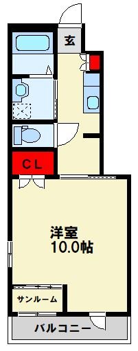 コーポRela 101号室 間取り