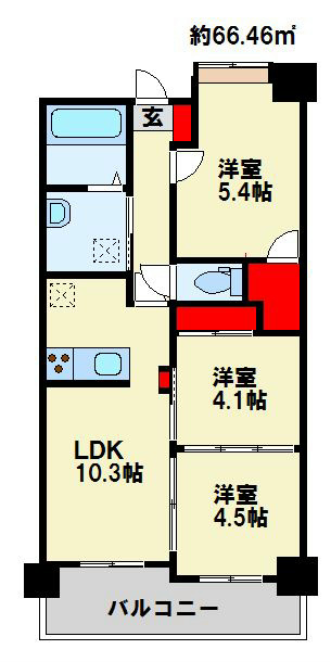 オークランドアサート小倉 間取り図