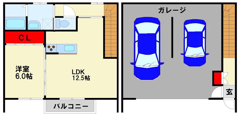 ギャラン中間 D棟 間取り