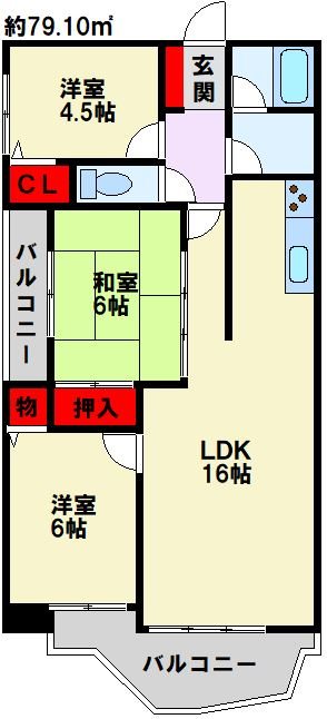 レスポアール麻生 602号室 北九州市若松区高須東[マンション] | トーマスリビング