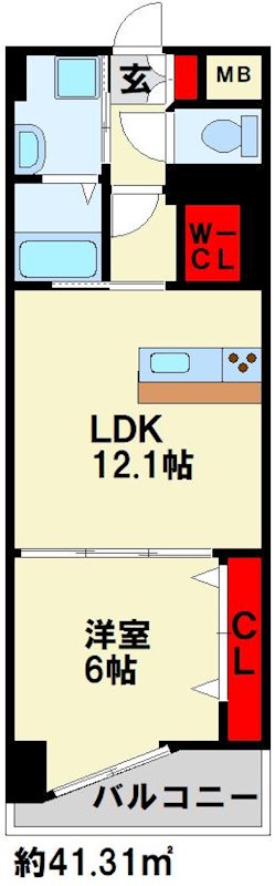 ギャラン二島 1303号室 間取り