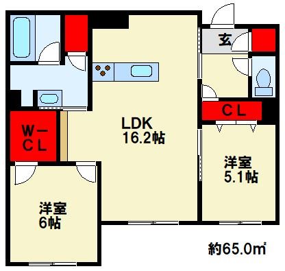 べレオ青葉 102号室 間取り
