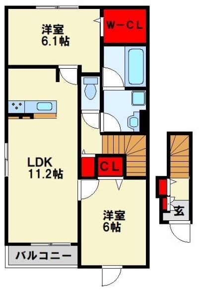 ヴィラ　ド　ナチュールⅡ 間取り