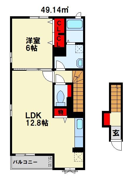 コスタエディフィシオ ドス 203号室 間取り