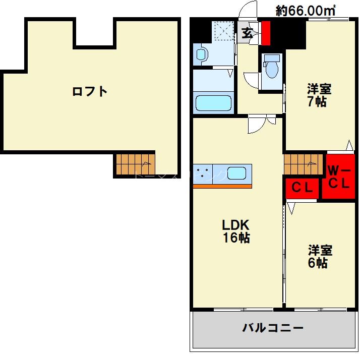 オーヴィジョンQULAS小倉金田 1502号室 間取り