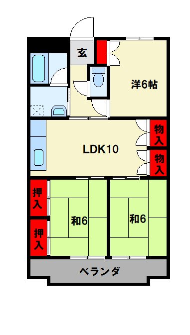 MDIマンション中原東 301号室 間取り