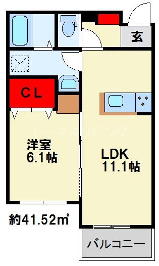 ヴィラウィステリア門司 D棟 間取り
