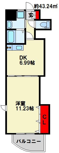 ミーナ砂津 1003号室 間取り