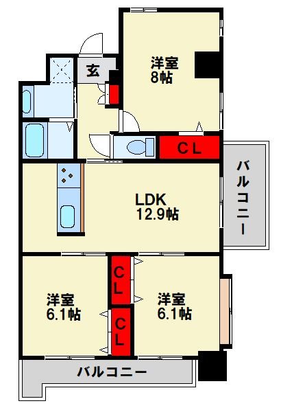 サンシャイン.プリンセス青山 間取り図